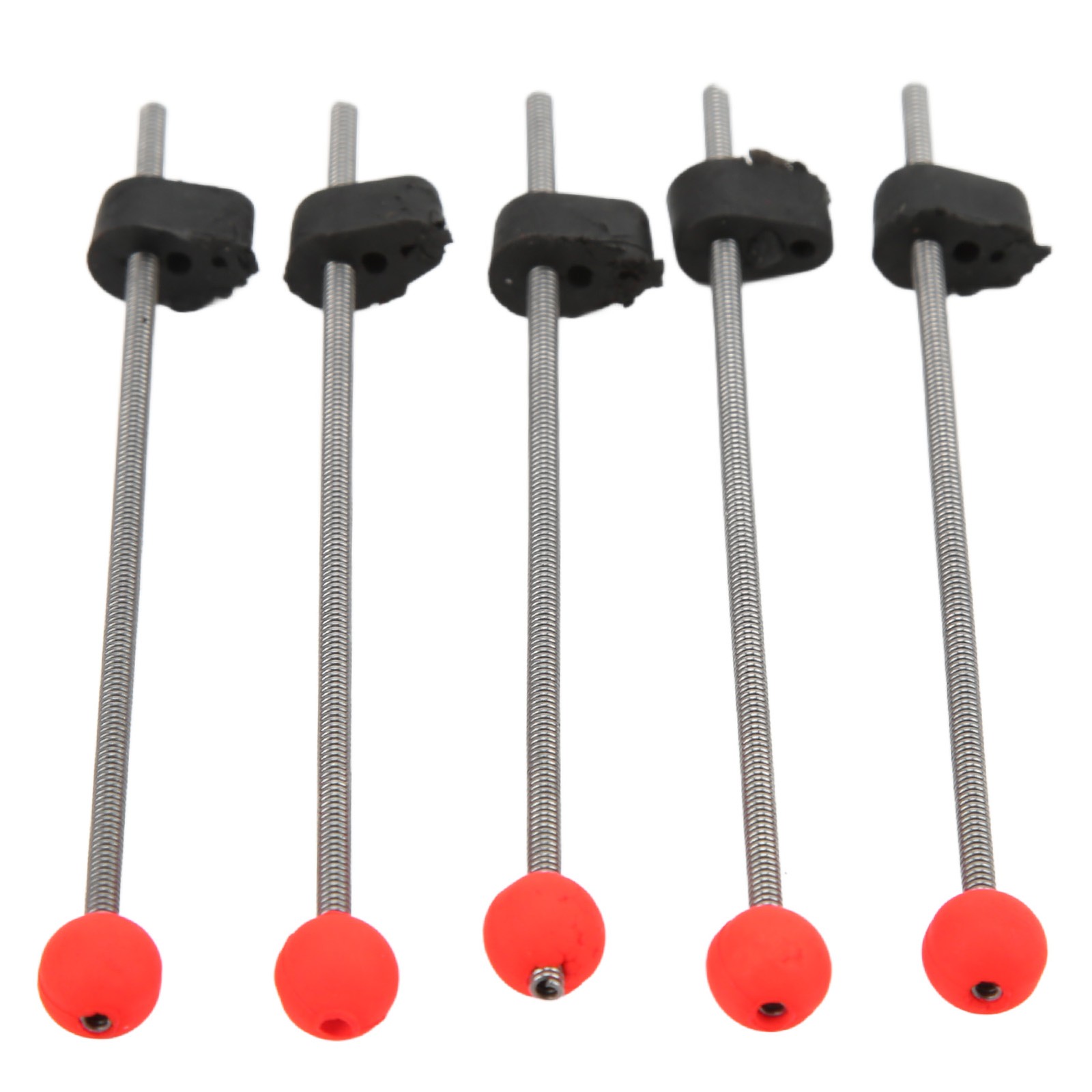 5PCS Mini Winter Ice Fishing Rod Top Tip Portable Outdoor Fishing Rod Red Ball