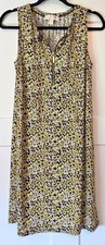 MICHAEL Michael Kors Dress Small Black Yellow & White Floral Zip Swing Stretch
