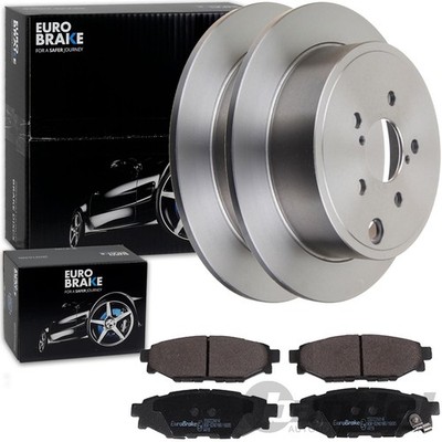 EuroBrake BREMSSCHEIBEN BELÄGE HINTEN passend für TOYOTA AVENSIS VERSO M2 PREVIA