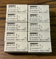 10 X  Goodsky EMR-112D-3 12VDC Power Relay 8A 250VAC 5 Pins
