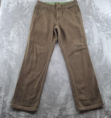 Seager Bison Pants Mens 31x30 Brown Relaxed Fit Canvas Carpenter Workwear