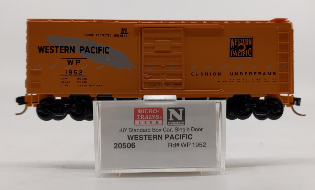 Micro-Trains 02000506 N Western Pacific 40' Standard Single Door Boxcar #1952
