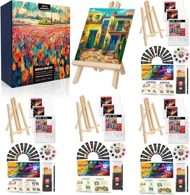 4 Pa Painting Set for Couples or Fily Groups, 124 PCS Paint Set with 4