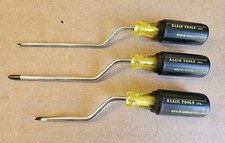 Klein Tools LOT of 3 Screwdrivers 670-6, 682-6, 671-4, Rapi-Driv Electrical Tool