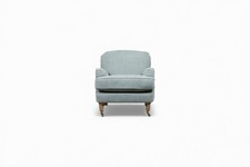 Laura Ashley Lynden Armchair, Oak Leg, Orla Pale Steel