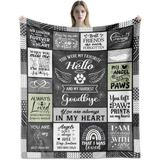 Dog Memorial Gifts for Loss of Dog, Loss of Pet Sympathy Gift Dogs Throw Blan...