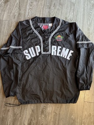 Supreme SZ Medium Snap Off Sleeve L/S Black Baseball Top 2022