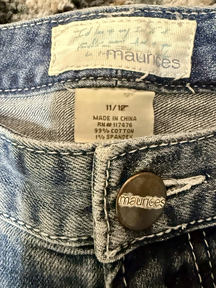 Женская джинсовая джинсовая юбка Maurice размер 11/12 средняя стирка - Изображение 2 из 3