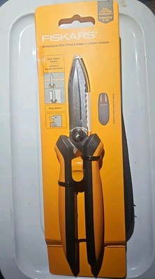 Fiskars Garden Multipurpose Snips, Black/Orange W/Sheath