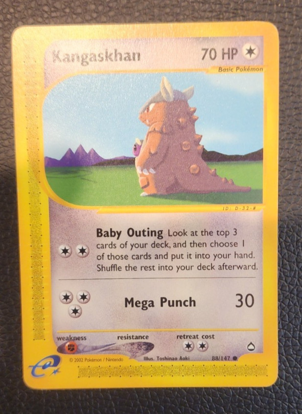 Pokémon TCG Kangaskhan 88/147 Aquapolis Non-Holo Vintage 2003 E-Reader