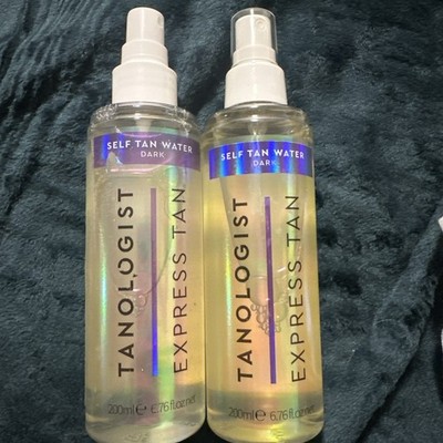 Tanologist Express Tan Self Tan Water DARK 200 ml / 6.76 Missing Caps Lot of 2 