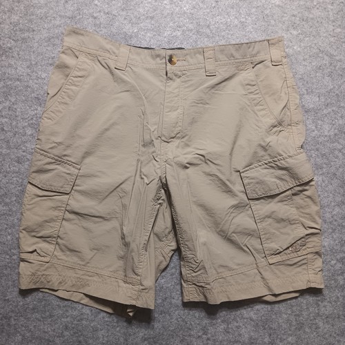 REI Co-op Cargo Shorts Herren Large Beige Nylon Polyester Outdoor Wandern Taschen