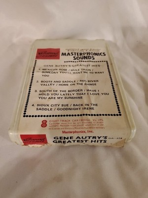 Gene Autry Greatest Hits 8 Track GA-378 Untested