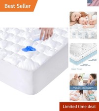 Full Size Mattress Protector Pad Waterproof Quilted, Breathable Cooling Ful...
