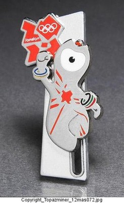 OLYMPIC PINS BADGE 2012 LONDON ENGLAND UK  WENLOCK MASCOT SLIDER LOGO