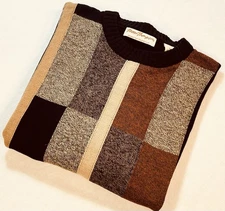 Norm Thompson Men's Vintage Pullover Sweater ColorBlock Pattern Sz XL