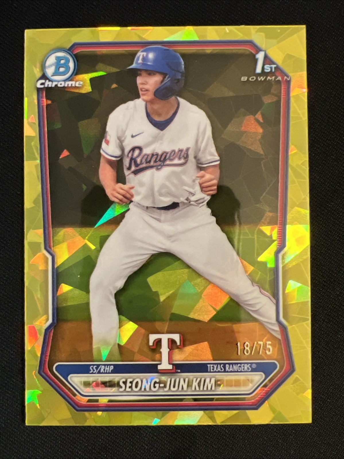2026 Bowman Chrome Sapphire Seong-Jun Kim Yellow Refractor 18/75 RC Rookie 1st