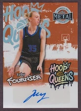 2025 Leaf Metal Women Of Sport Toby Fournier Hoop Queens Orange Auto #/7 Duke