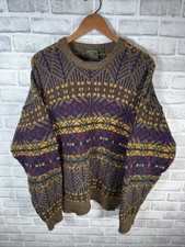 Gaeltarra Ireland Men  s 100 Pure New Wool Fair Isle Sweater Ireland Sz 42 M/L 