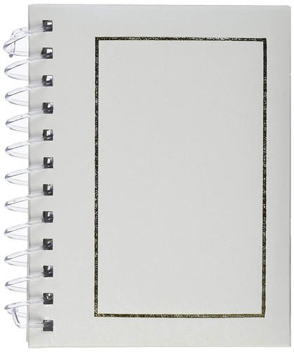 50 Pocket Spiral Bound Leatherette Mini Photo Album Easel for 4 by 6-Inch Pri...