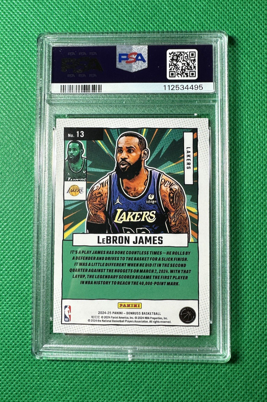 LeBron James NET MARVELS POP (2) 2024 PSA 9 PP PURPLE 2024 Don Russ Panini #13 view 6