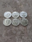 1964 Kennedy Half Dollar Coins, Lot of 6, U.S. 90% Silver