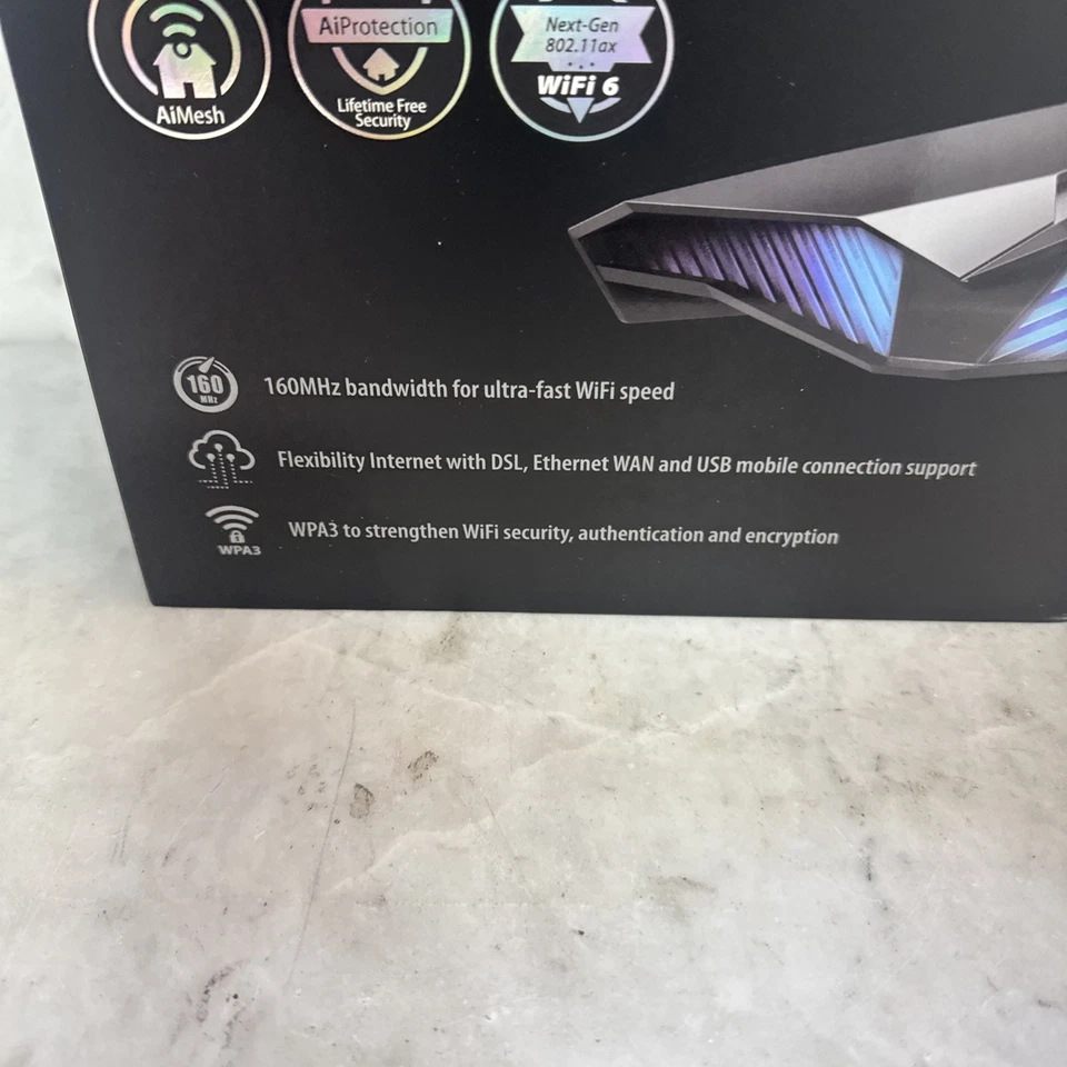 ASUS AX5400 Dual Band WiFi 6 xDSL Modem Router - Black (DSL-AX82U) - image 3 of 4