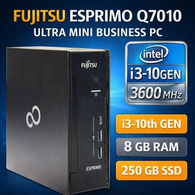 MINI COMPUTER Q7010 FSC I3-10Gen 8GB DDR4 250 GB M.2 SSD USB-C RS-232 WINDOWS 11