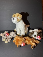 Ty Beanie Babies Dog Lot Corky Spud Fitz Cutesy w/ Tags Plush Puppy Collection