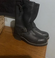 CHIPPEWA 11 Steel Toe Engineer Boots 6 EE Black Chippewa 27863