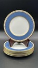 Wedgwood W2376 Bone China Blue & Gold 6" Side Plates Set of 8 Made in England