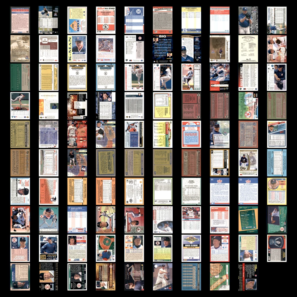 Roger Clemens Lot 99 Baseball Cards No Dupes Boston Red Sox Collection Set MLB - Image 2 of 4