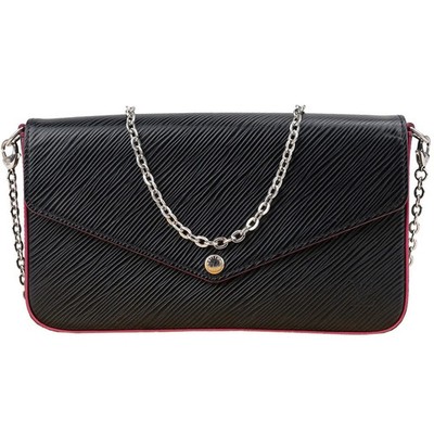 Louis Vuitton Noir Epi Leather Pochette Felicie Crossbody Bag Tasche
