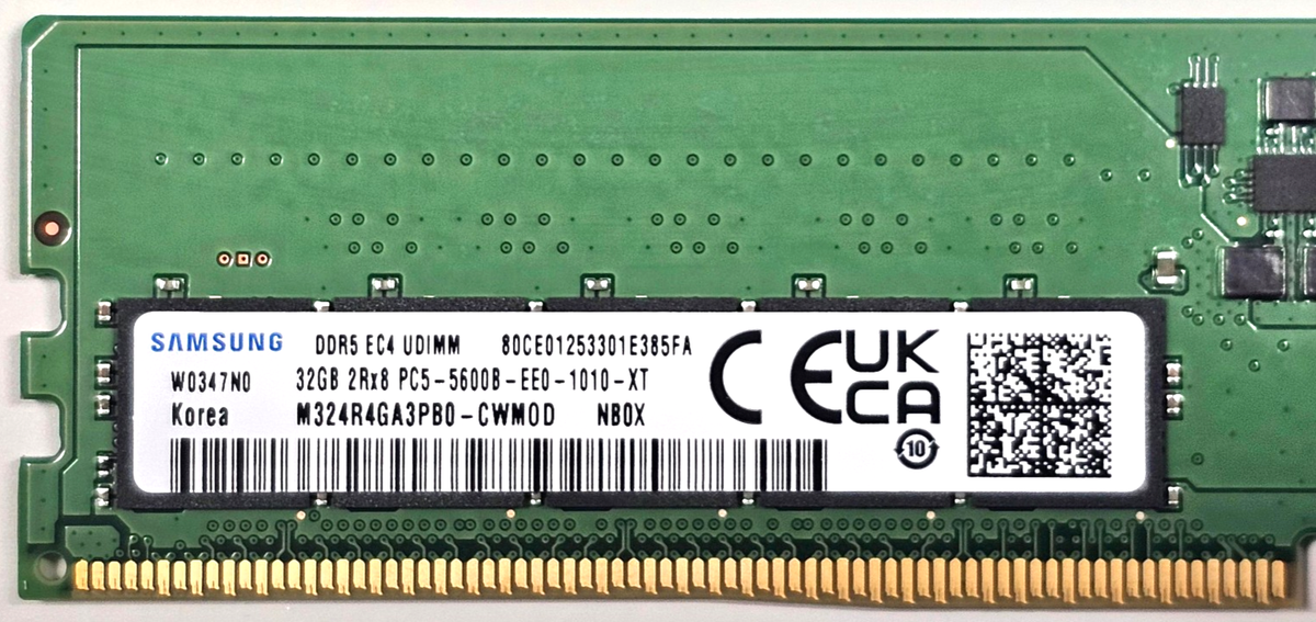 Samsung 32GB PC5-5600 2RX8 EC4 ECC UDIMM RAM DDR5 Memory