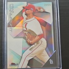 2015 Topps Finest Orange Refractor Adam Wainwright #103 19/25 St Louis Cardinals