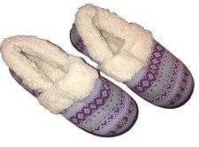 Woman  s Slippers Comfy Warm Fleece Lined Size Large /EU 42-43