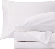 Pure Cotton Sheets - 4 Piece Queen Sheet Set, Soft  Breathable Queen Size Bed