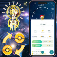 Pok mon PTC  Trade GO   Shiny Pichu  Santa Hat    Digital Deliver   