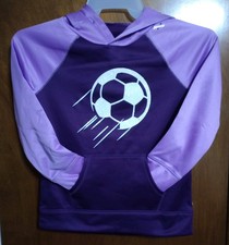 Justice Youth Purple Hoodie Sweatshirt "Soccer" Size 8 New With Tag