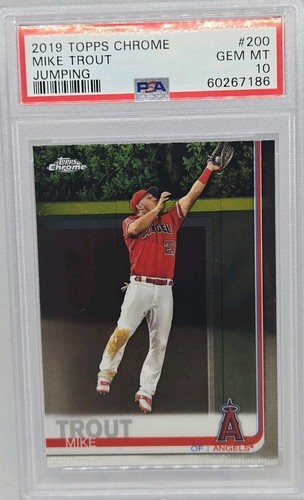 2019 Topps Chrome #200 Mike Trout Jumping PSA 10