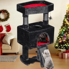 Cat Tree Tower for Indoor Gothic Cat Trees with Coffin Bed, Cat Condo Cat Hou...