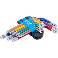 Bgs 74466 WinkelschlüSsel-Satz Multicolour Kurz T-Profil (FüR Tx) Mit Kugelkopf