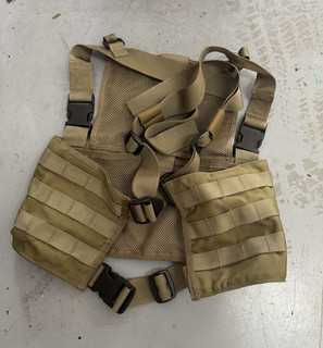 MOLLE CHEST RACKx2 with MOLLE Pouches Adjustable One Size
