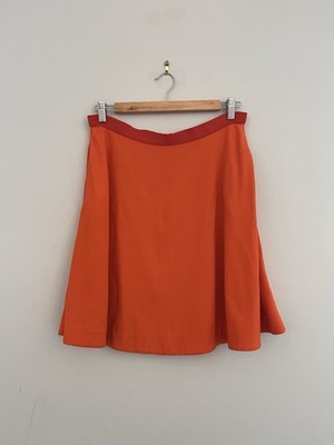 COS Bright Orange Mini skirt with flare, almost full - size 8