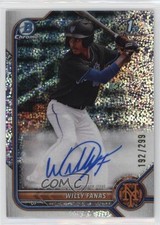 2022 Bowman Chrome Prospect Speckle Refractor /299 Willy Fanas #CPA-WF Auto nd3
