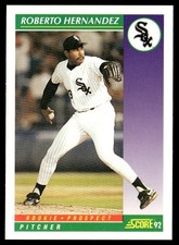1992 Score Roberto Hernandez Rookie Chicago White Sox #874