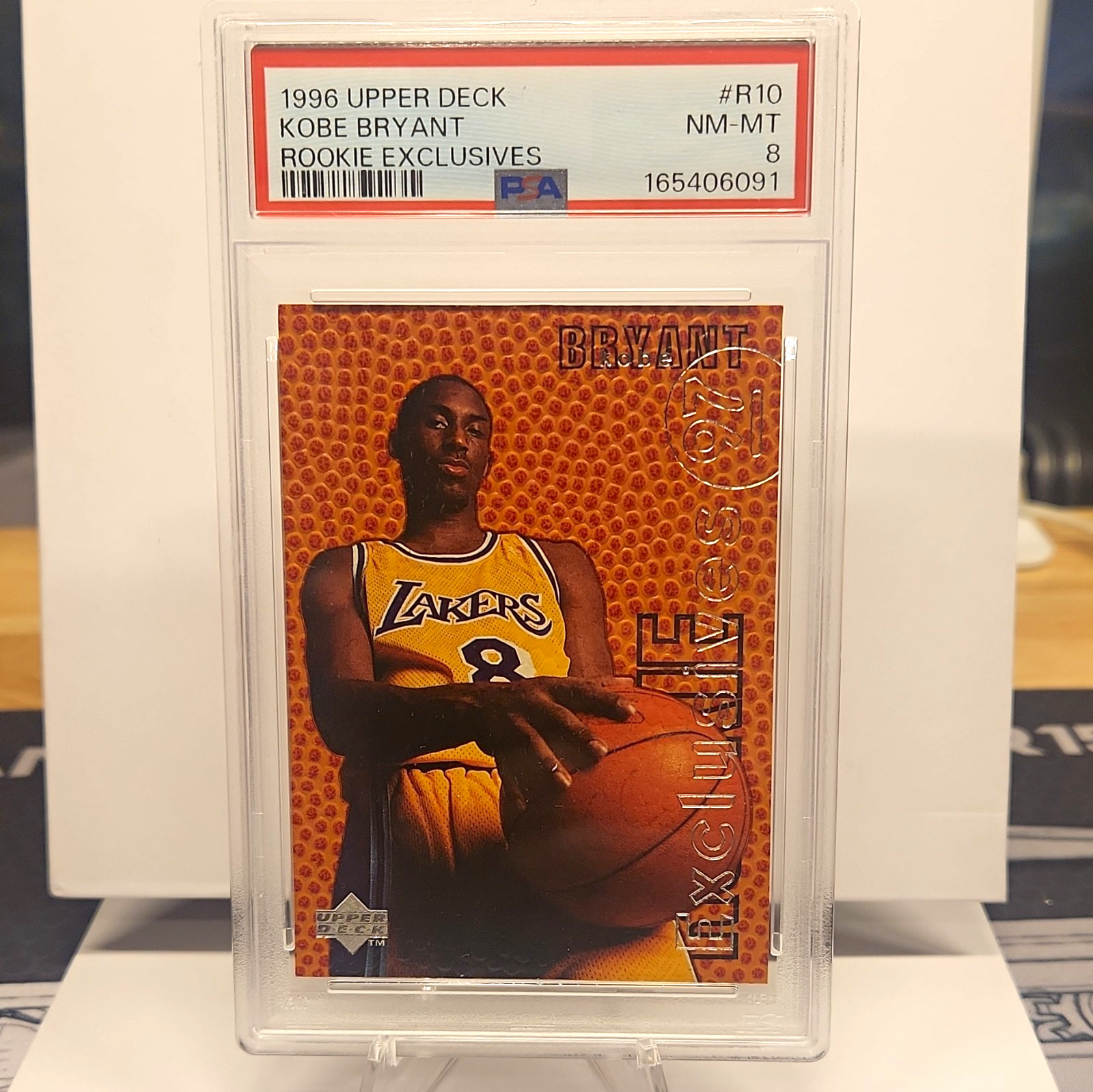 Upper Deck Kobe Bryant Rookie Exclusives 1996 #R10 Lakers PSA 8