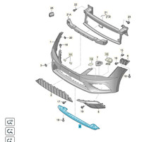 Original Spoiler Frontspoiler satinschwarz Cupra Formentor 5F0805467 9B9 Neu