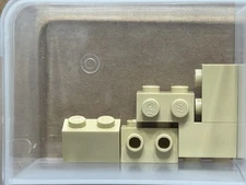 LEGO Parts - Tan Brick, Modified 1 x 2 with Studs on 1 Side - No 11211 - QTY 5