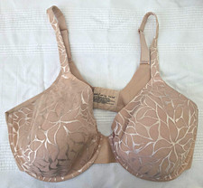 Bali One Smooth U 40DD Beige Floral Mesh Underwire T-Shirt Bra